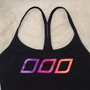 LIKE NEW! Lorna Jane Sports Bra w/ Neon Logo!